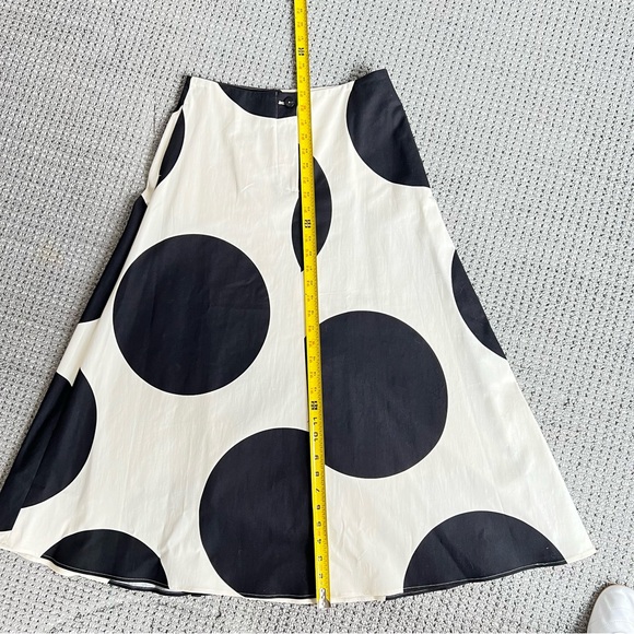 Zara Black and White Bold Dot Midi Skirt - Picture 5 of 9